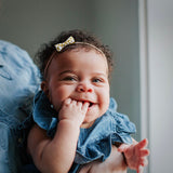 Itty Bitty Bow Baby Headbands, Liberty of London Pink/Mustard/Black Florals Bundle Set