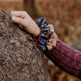 Scrunchie, Liberty Blue/Orange Floral