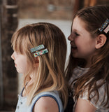 Liberty Bar Clips in Blue/Sage, set of 2