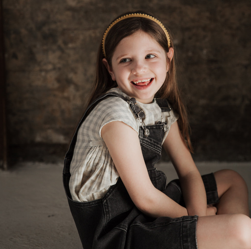 Mini Pom Pom Headband, Mustard