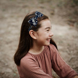 Liberty Bow Headband, Navy Floral