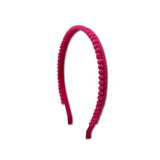 Mini Pom Pom Headband, Bright Pink