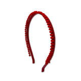 Mini Pom Pom Headband, Red