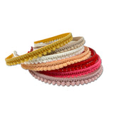 Mini Pom Pom Headband, Ivory