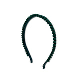 Mini Pom Pom Headband, Hunter Green