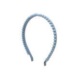 Mini Pom Pom Headband, Baby Blue