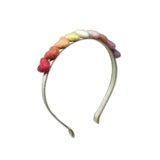 SALE Rainbow Hearts Headband, Ivory