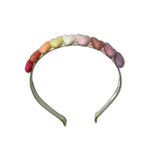 SALE Rainbow Hearts Headband, Ivory