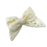 Eyelet Bow, Butter Yellow