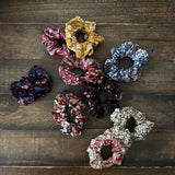Scrunchie, Liberty Blue/Orange Floral