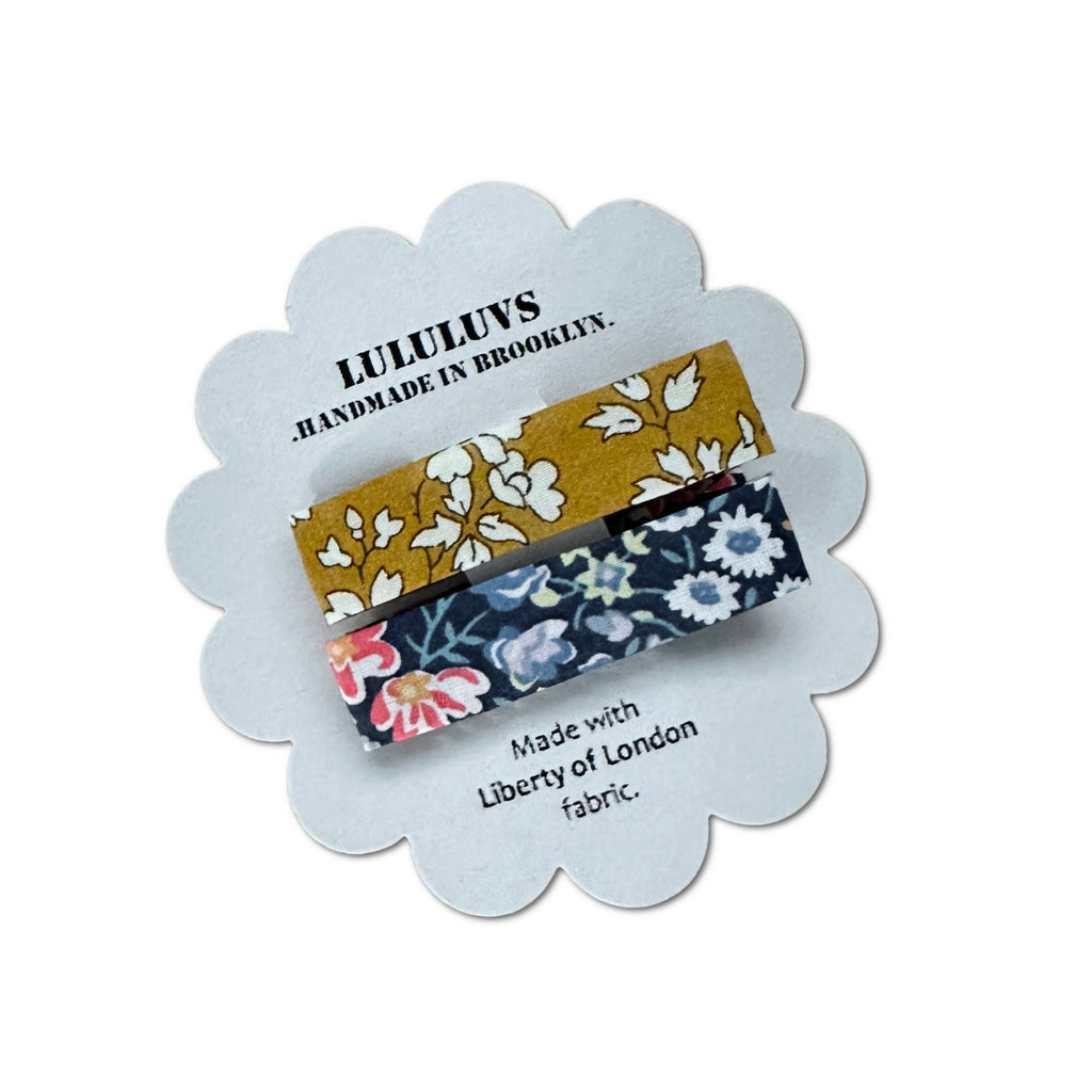 Liberty Bar Clips in Gold/Blue, Set of 2