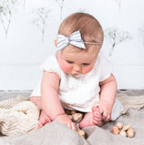 Baby Tied Bow, Liberty Blue/Orange Floral