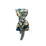 Liberty Bow Headband, Blue Daisies