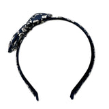 Liberty Bow Headband, Navy Floral