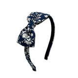 Liberty Bow Headband, Navy Floral
