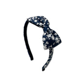 Liberty Bow Headband, Navy Floral