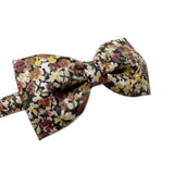 Liberty Bow Headband, Brown/Tan Floral