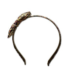 Liberty Bow Headband, Brown/Tan Floral