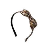 Liberty Bow Headband, Brown/Tan Floral