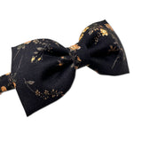 Liberty Bow Headband, Black/Gold Floral