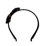 Liberty Bow Headband, Black/Gold Floral