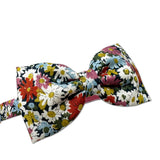 Liberty Bow Headband, Pink Daisies