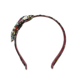 Liberty Bow Headband, Pink Daisies