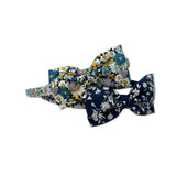 Liberty Bow Headband, Navy Floral
