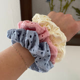 Scrunchie, Butter Yellow Eyelet