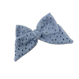 Eyelet Bow, Blue