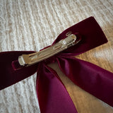 Mademoiselle Velvet Bow, Burgundy