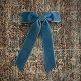 Mademoiselle Velvet Bow, French Blue