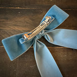 Mademoiselle Velvet Bow, French Blue