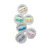Unicorn Glitter Ivory/Peach Bar Clips, set of 2