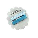 Unicorn Glitter Blue Bar Clips, set of 2