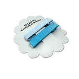 Unicorn Glitter Blue Bar Clips, set of 2