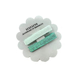 Unicorn Glitter Green Bar Clips, set of 2