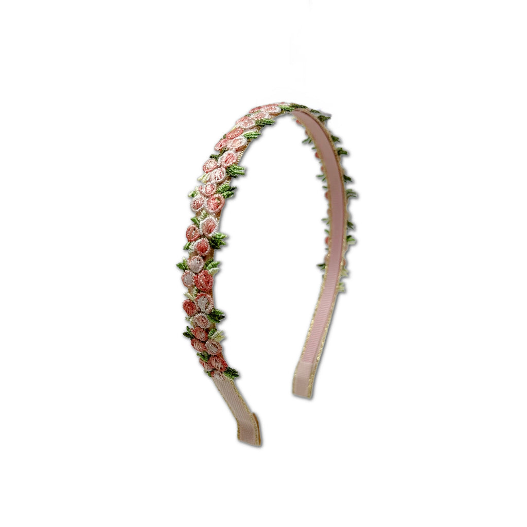 Pink Flower Crown Headband