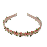 Pink Flower Crown Headband