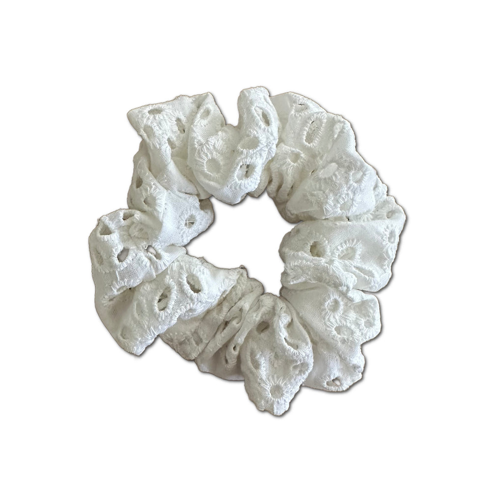 Scrunchie, White Eyelet