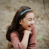 Velvet Headband, French Blue