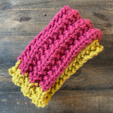 READY TO SHIP! Kids Mini Cameron Scarf, Bubblegum/Mustard