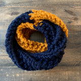 READY TO SHIP! Kids Mini Cameron Scarf, Navy/Honey