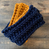 READY TO SHIP! Kids Mini Cameron Scarf, Navy/Honey