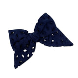 Eyelet Bow, Navy