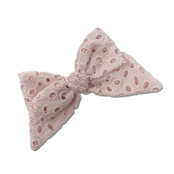 Eyelet Bow, Blush