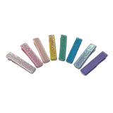 Unicorn Glitter Ivory/Peach Bar Clips, set of 2