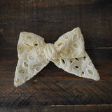 Eyelet Bow, Butter Yellow