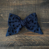 Eyelet Bow, Navy