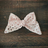 Eyelet Bow, Blush